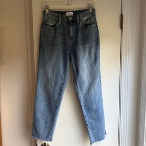 Pistola Denim Jeans Women's Size 25 Distressed Frayed Hem Straight Leg